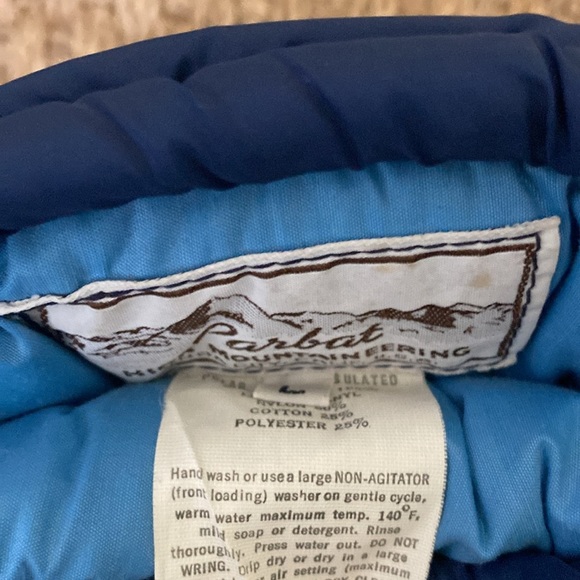 Vintage Parbat High Mountaineering Camp Blue Polar Guard Insulated Boot sz Large - Picture 2 of 11